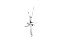 Collana PG Gioielli Donna Croci Stilizzate in Oro bianco Diamante 1011